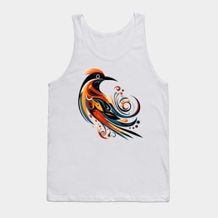 Abstract Tribal-Inspired Bird Tank Top